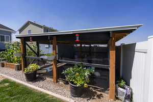 View of chicken coop