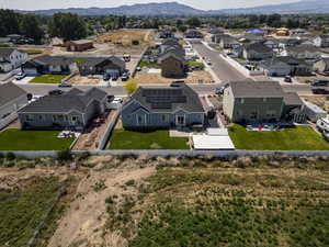 Aerial view of residential area