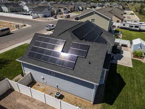 Aerial view of residential area