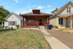View of front of house featuring covered porch