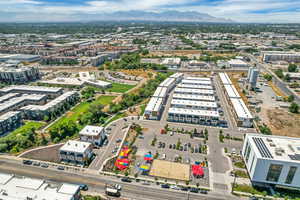 View of urban area featuring a mountain backdrop