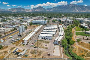 View of urban area with mountains