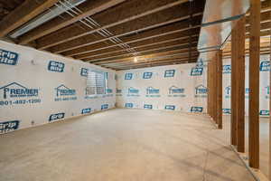 View of below grade area