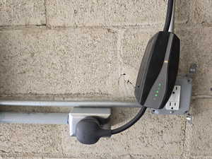 Garage with electric car charge hook up