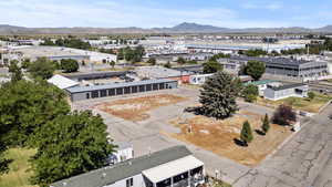 Bird's eye view of a mountain backdrop