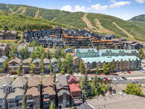 Bird's eye view of a mountain backdrop