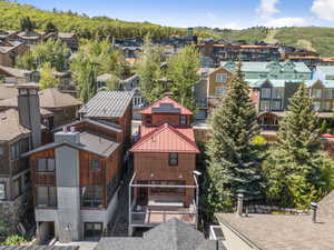 Aerial view of residential area