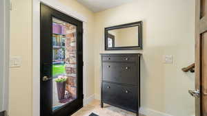 Entryway with baseboards