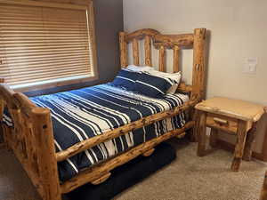 Bedroom featuring carpet floors