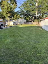 View of fenced yard
