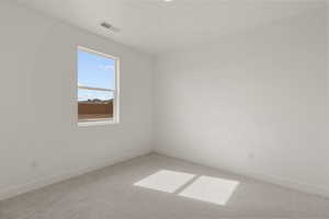 Unfurnished room with carpet floors