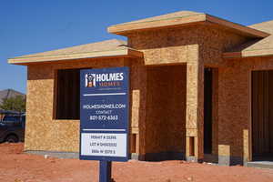 Exterior view of stucco siding