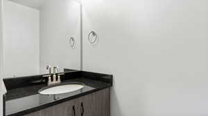 Bathroom featuring vanity