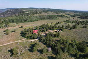 Aerial view of property's location featuring rural landscape