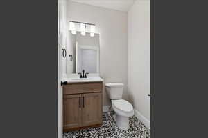 Half bathroom in basement