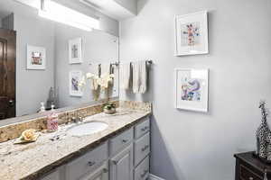 Bathroom featuring vanity
