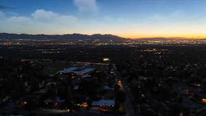Bird's eye view of a mountain backdrop