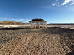 View of yard featuring a gazebo