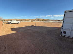 View of yard featuring a mountain view