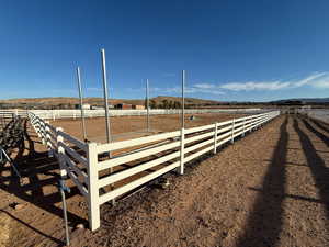 View of yard featuring a mountain view and a view of countryside