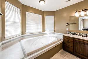 Primary bath with separate tub/shower