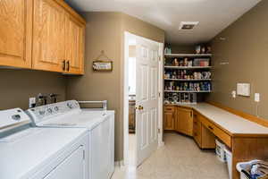 Laundry room with storage