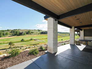 View of patio / terrace with golf course view
