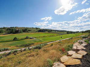 View of yard featuring golf course view