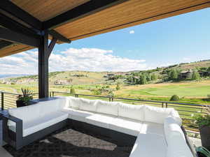 Patio / terrace featuring an outdoor living space