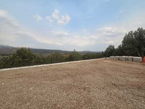AMAZING VIEWS!! Nice flat spot with retaining wall!