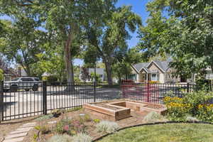 View of yard featuring a vegetable garden