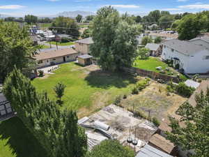Aerial view of residential area