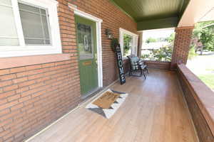 View of covered porch