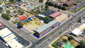 Aerial overview of property's location with property boundaries highlighted