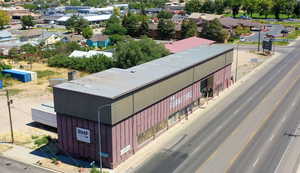 Aerial view of residential area