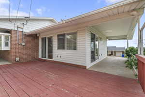 View of wooden deck