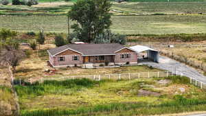 View of rural area with farmland