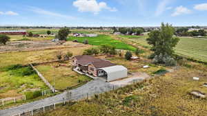 Aerial view of sparsely populated area