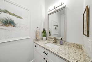 Bathroom featuring vanity
