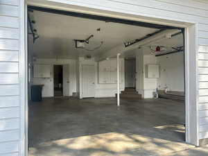 2 car Garage includes 2 openers and 2 workshops.
