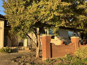 Lighted brick entrance