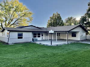 Rear fenced large lawn.  Includes both Covered and Uncovered Patios.