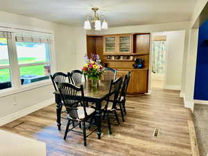 Open Dining Area with New Floors