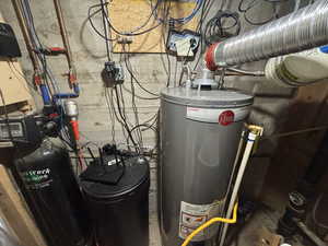 Utilities featuring gas water heater