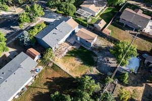 Aerial view of residential area