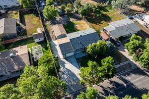 Aerial view of residential area