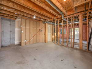 View of below grade area