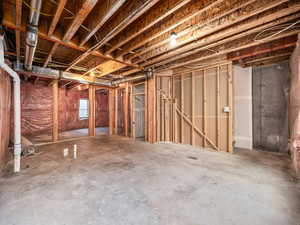 View of below grade area