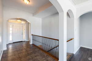 Entrance foyer with baseboards