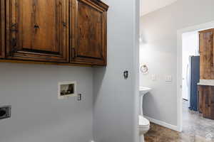 Laundry room featuring hookup for an electric dryer and washer hookup